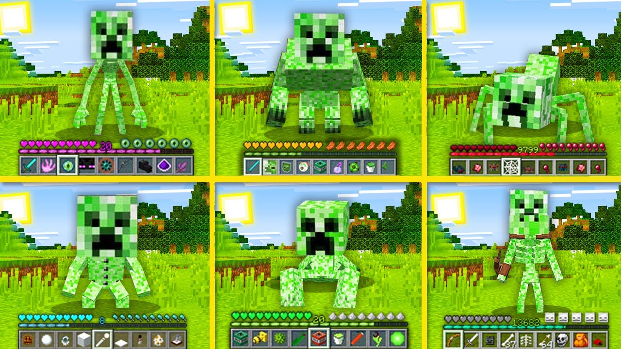 HOW TO PLAY BABY MUTANT MOBS BECAME CREEPER IN MINECRAFT ZOMBIE ...