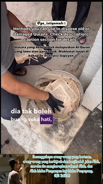 cara memusnahkan al-qur'an yang rusak #alquran #ngaji #islam #allah #shorts #tutorial #viral