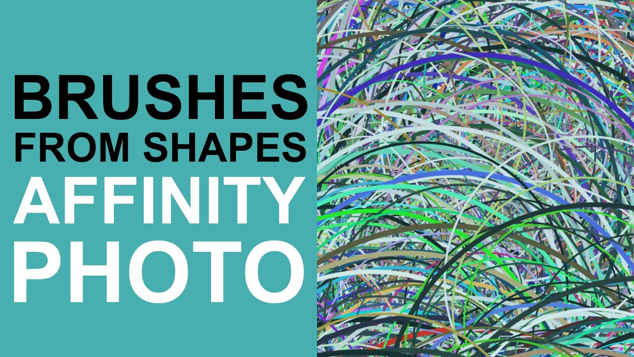 Brushes from shapes in Affinity Photo, how to create - YouTube