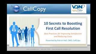 10 Secrets to Boosting First Call Resolution