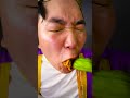 Basil Cream Buldak Noodles, cucumber, pepper Random Mukbang ASMR  5 #shorts