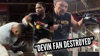 42 YEARS OLD SPARRING HANEY FAN LIGHT SPARRING SESSION HAVING FUN STAYING IN SHAPE
