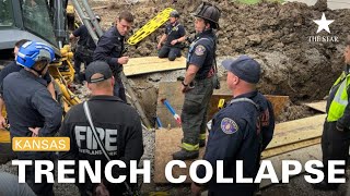 First Responders Free Man From Trench Collapse At Worksite In Overland Park by Kansas City Star 214 views 2 weeks ago 1 minute, 23 seconds