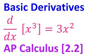 2.2A - Introduction to Basic Derivative Rules [AP Calculus]