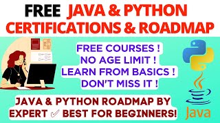 FREE JAVA & PYTHON COURSES WITH CERTIFICATES AND ROADMAP BY EXPERT ✅ FOR BEGINNERS