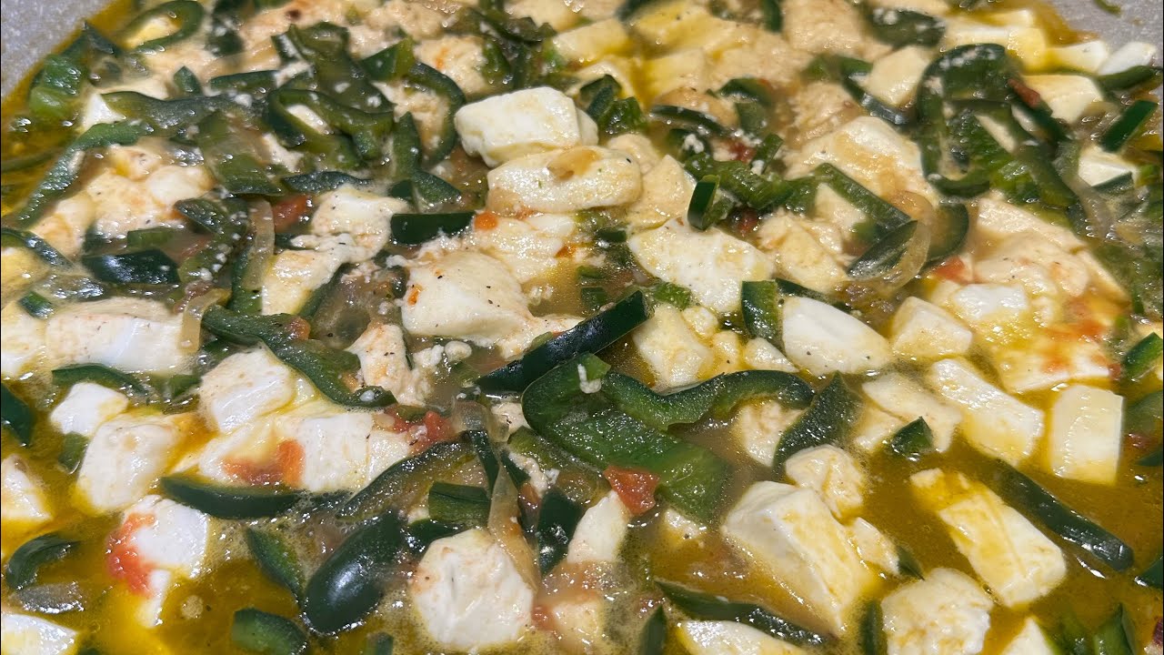 Rajas con queso estilo rancho - YouTube
