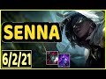 SENNA VS PANTHEON - 6/2/21 KDA SUPPORT GAMEPLAY GRANDMASTER I
