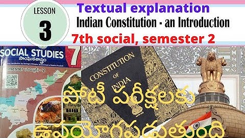 |Indian constitution-an introduction భారత రాజ్యాంగం-పరిచయం.#7thsocial#ssl #indianconstitution