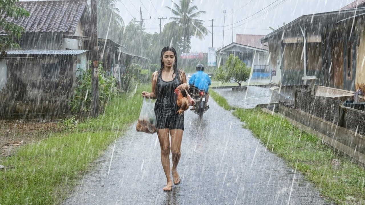 Heavy Rainfall and Realistic Thunder Sounds for Sleep and Relaxation 🌧️