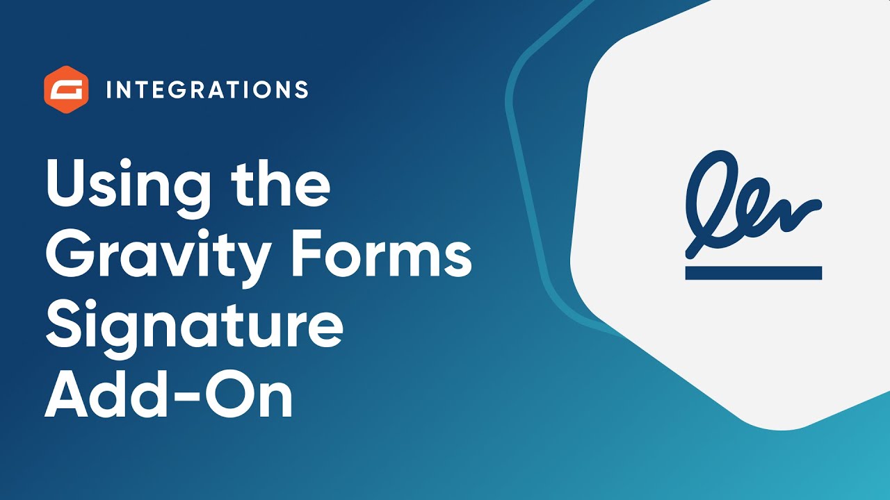 Using the Gravity Forms Signature Add-On - YouTube