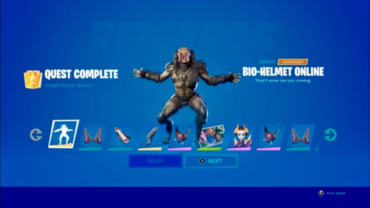 Visit Predator’s apartment in Hunter's Haven as the Predator - Bio-Helmet removal