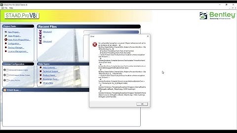 STAAD PRO ERROR | STAAD PRO PROGRAM ERROR | STAAD PRO EDITOR ERROR