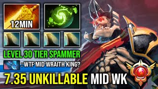 100% UNKILLABLE MID First Item 12Min Radiance Level 30 WK Spammer 1v5 Refresher + Aghanim Dota 2