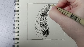 Easy Zentangle Pattern Tutorial with One Zentangle a Day - Day 29