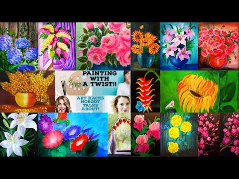 what-is-painting-with-a-twist?-easy-&-simple-acrylic-painting-ideas-for-beginners-#20｜satisfying