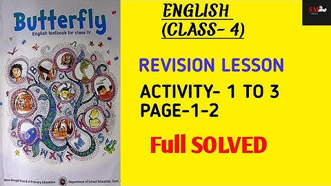English Class 4|Chapter 1| Revision lesson|Activity 1-3 solved