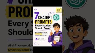 Save these 7 Chatgpt prompt if you are a student #studentlife #chatgpt #prompt