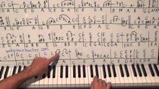 Piano Lesson When The Saints Go Marching In - Bluesy Boogie Woogie Arrangment