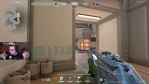 Shroud first 1v5 in new map fracture Valorant