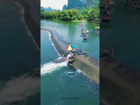 🎋 Yulong Bamboo Rafting! 😲 The Most Beautiful Boat Ride! #shorts