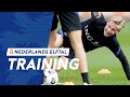 De eerste training met bondscoach Frank de Boer