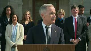 Newly sworn Prime Minister Mark Carney speaks to reporters | APTN News