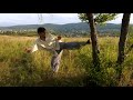 Попытка нокаутировать дерево /wushu training/ xiao hong quan