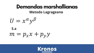 Demandas Marshallianas- Maximizacion de la utilidad