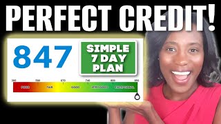 My ONE WEEK PLAN  How to get a Perfect Credit Score for $0 | 800 + Credit for FREE