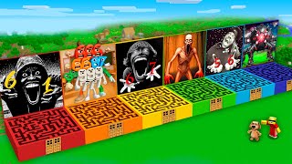 O QUE TEM DENTRO DESTE MAIOR LABIRINTO SIX SEVEN KID | SIX ONE MEME | SCP | BRAINROT no Minecraft?