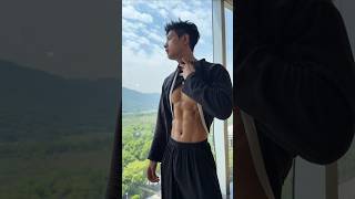 Handsome guy gym show off muscles (1590) #boygym #muscle #shorts