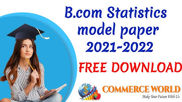 b.com statistics  model paper 2021-2022