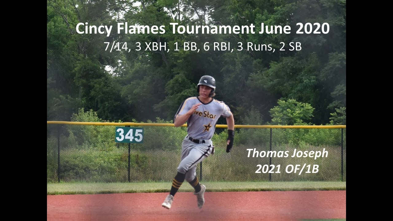 Thomas Joseph (2021 OF/1B) Cincy Flames Tournament Highlights June 2020