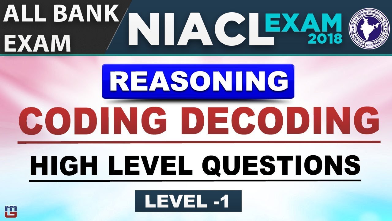 Coding decoding high level questions all bank exam niacl exam