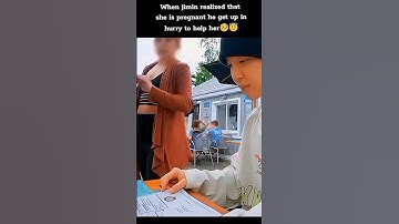 Jimin realized🐣that she is pregnant he got up in hurry to help her👏🏻 #shorts #jimin #shortsfeed