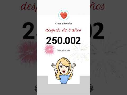 Gracias! ya somos más de 250K en YouTube #crearyreciclar #gracias #250k #manualidades #diy #thanks @CrearyReciclar