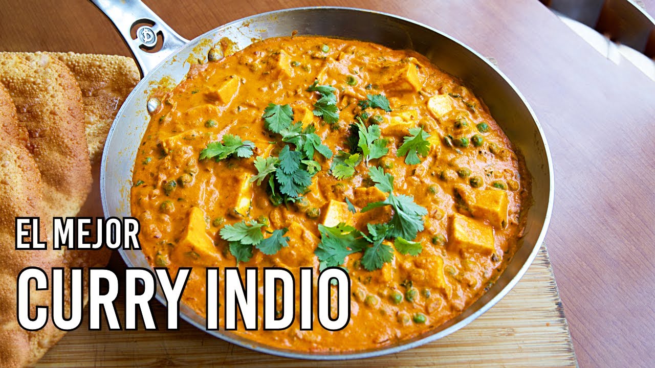 Matar Paneer indio 100% auténtico (curry vegetariano)