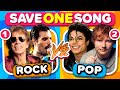 Save one song rock vs pop  music quiz challenge