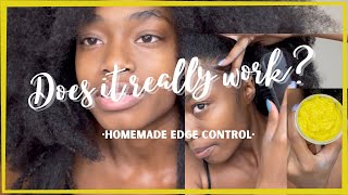 DIY EDGE CONTROL| Does it work? 4a4b NATURAL HAIR #naturalhair #edgecontrol #homemade
