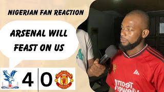CRYSTAL PALACE 4-0 MANCHESTER UNITED (DR AK- NIGERIAN FAN REACTION) PREMIER LEAGUE HIGHLIGHT