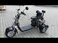 Citycoco tricycle 3 wheel electric scooter unboxing Europe stock Dutch warehouse
