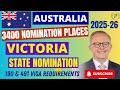 Victoria State Nomination 2025-26 - 190 &amp; 491 Visa Requirements Explained