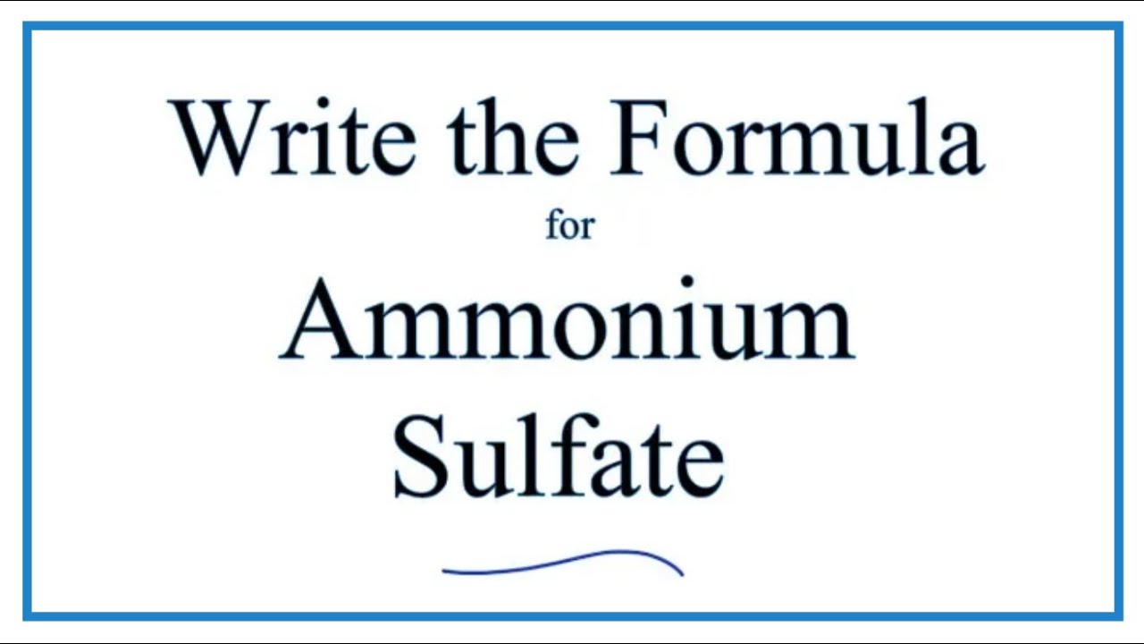 What Is Formula Of Ammonium Thiosulfate?