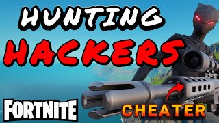 Hunting Hackers and Exposing Cheaters in Fortnite (zero build solos) Aimbot Wall hacks VICTORY CUP