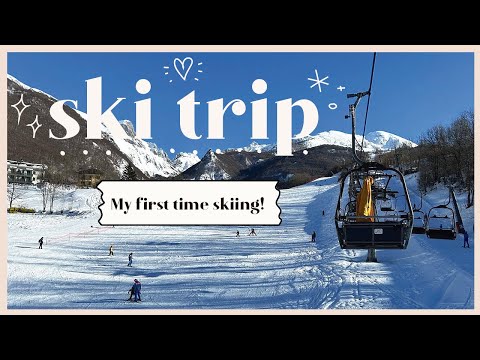 Weekend vlog / My first time skiing! Our calm train journey + ski trip to Limone Piemonte, Italy.