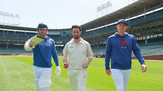 Cubs players try CRICKET with FELIX WHITE for the FIRST TIME! | ROAD TO THE LONDON SERIES
