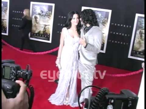 Katy Perry and Russell Brand at the Premiere of "T...