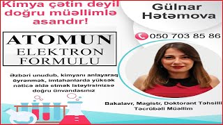 Atomun Elektron Formulu  [Gülnar Hətəmova] #kimya #atom #elektron