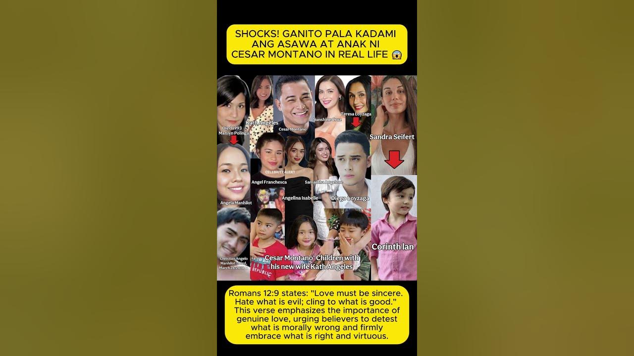 SHOCKS! GANITO PALA KADAMI ANG ASAWA AT ANAK NI  CESAR MONTANO IN REAL LIFE 😱  #viralvideo