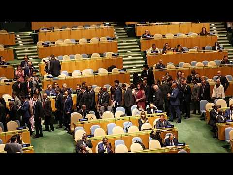 Netanyahu BM Genel Kurulu'nda konuşurken protestolar ve toplu terkler
